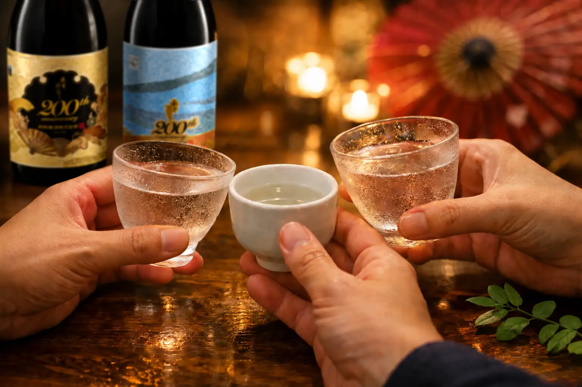 木曽三川 二百年　～継承 蔵出し純米吟醸～　と共に乾杯