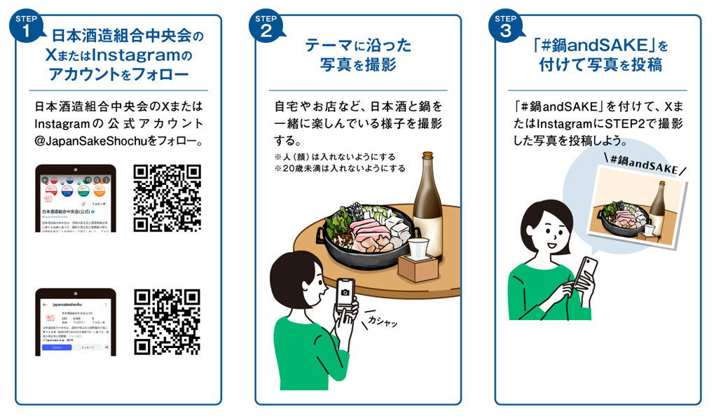鍋＆SAKE SNSキャンペーン応募方法
