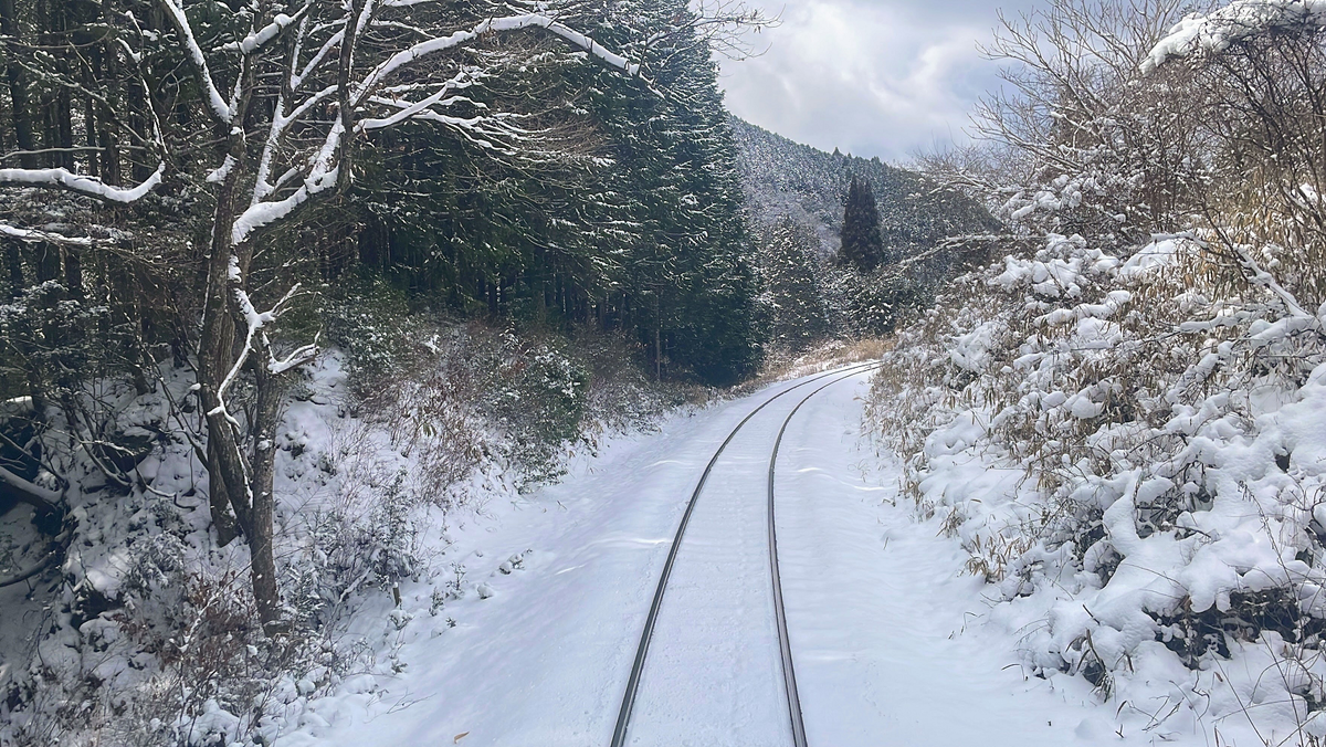 雪景色の線路