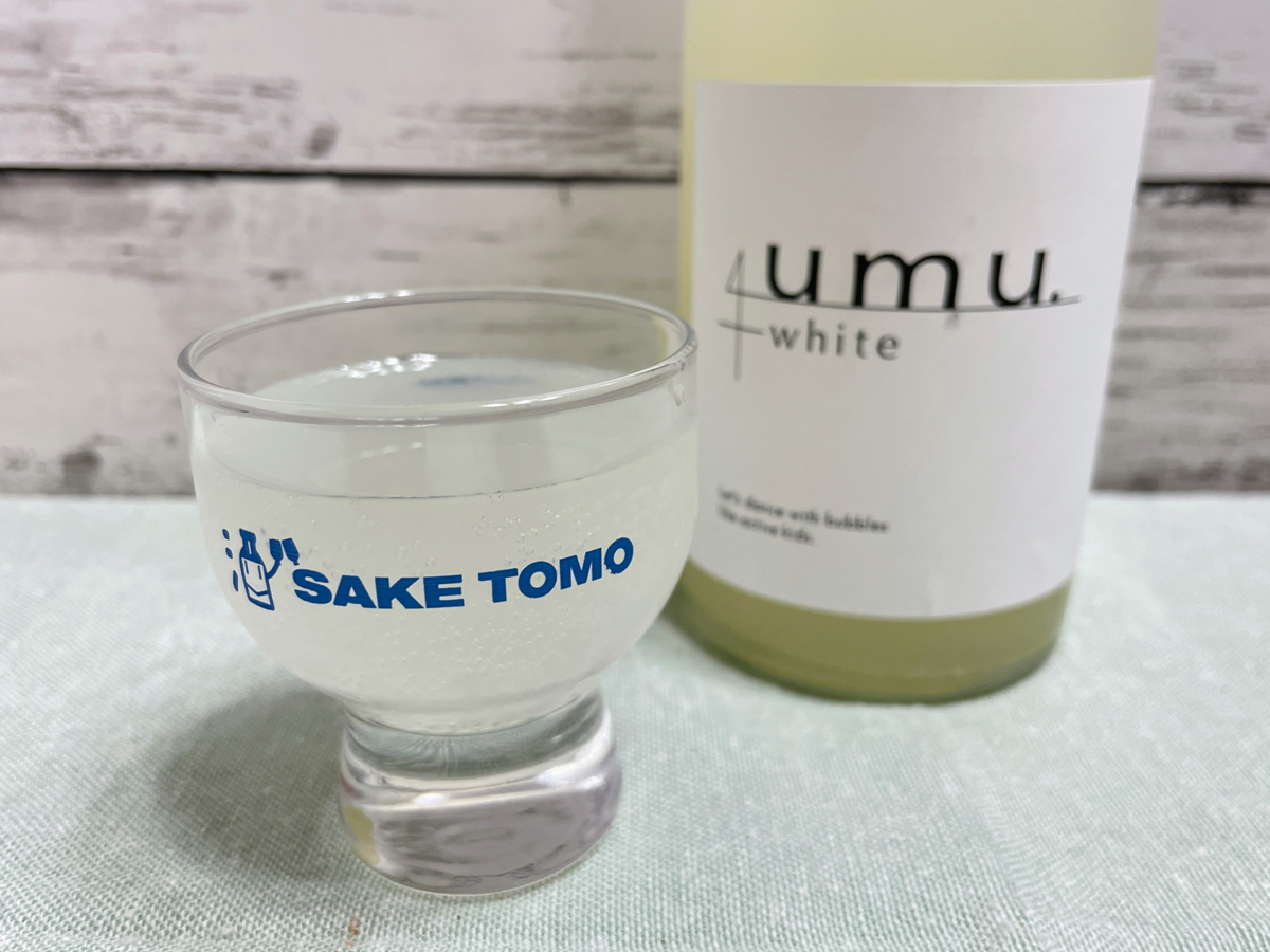 日本酒ボトル 甘強酒造「umu.」と日本酒グラス