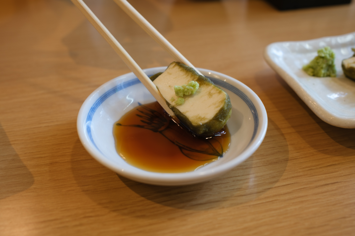 豆腐の昆布〆〜わさびポン酢で〜