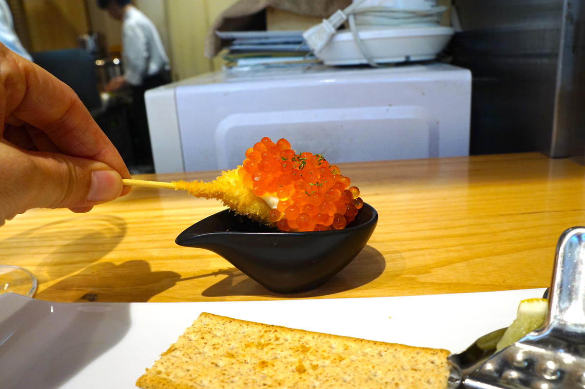 串揚げ「いくらとサーモン」