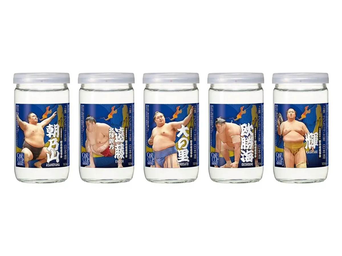 上撰ワンカップ180ml瓶詰（大相撲ラベル3）