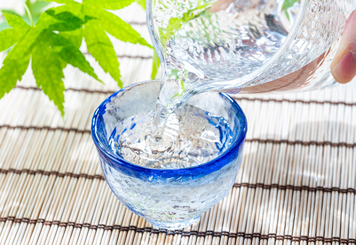 日本酒が注がれているグラス