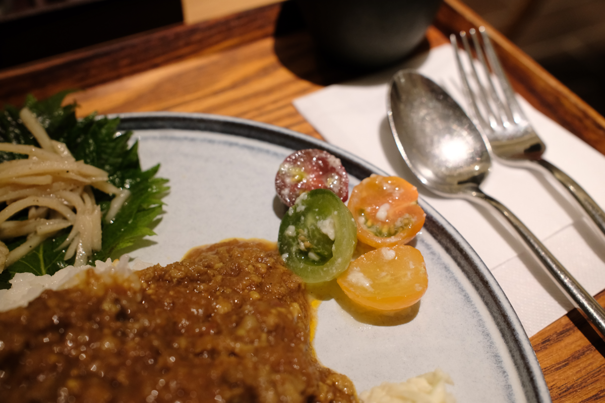 キーマカレーの付け合せの野菜