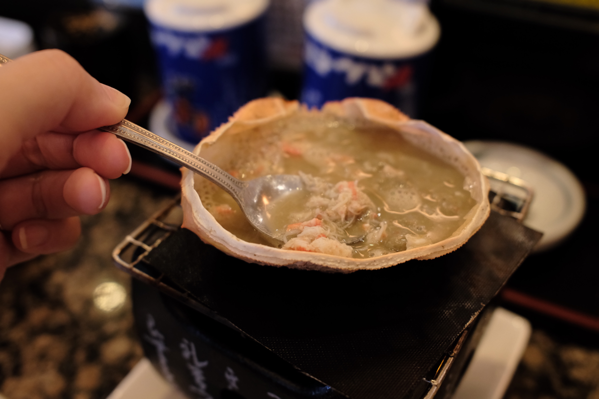 かに甲羅焼きのかにの身