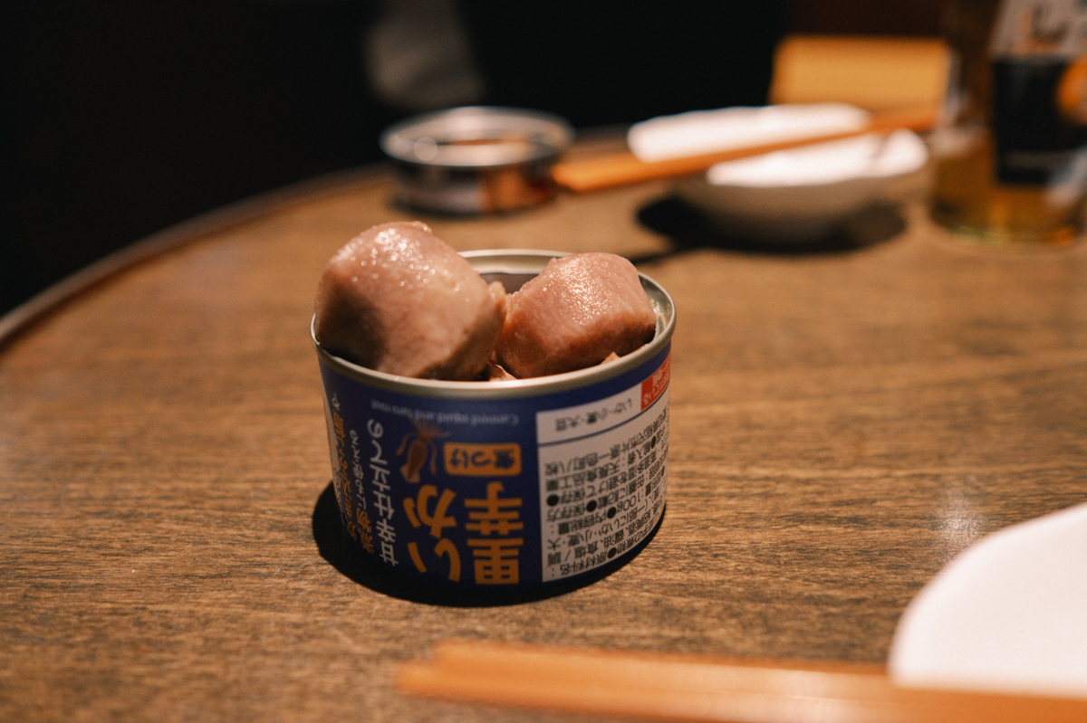 いか里芋煮つけの缶詰提供時