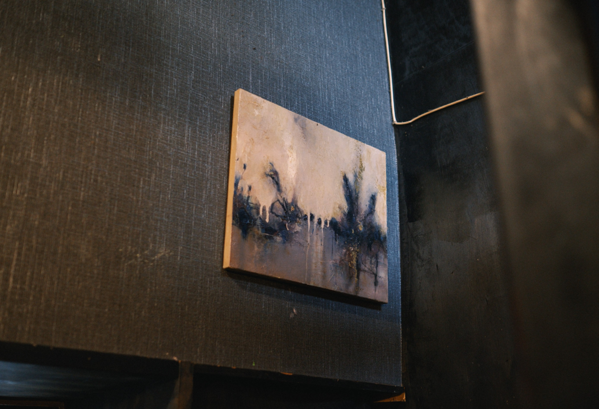 店主の描いた抽象画