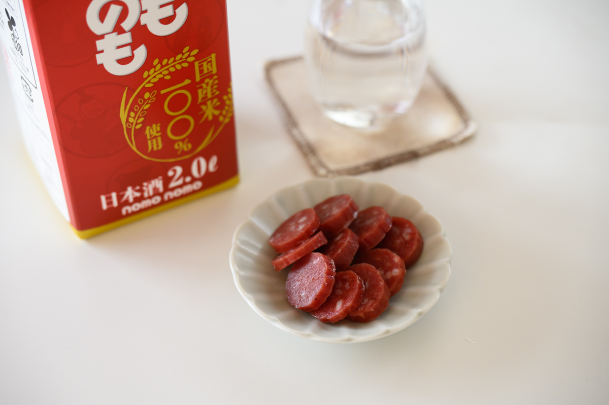 「のものも」とサラミ