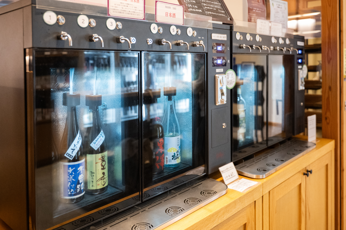 「銀座NAGANO」の日本酒飲み比べ