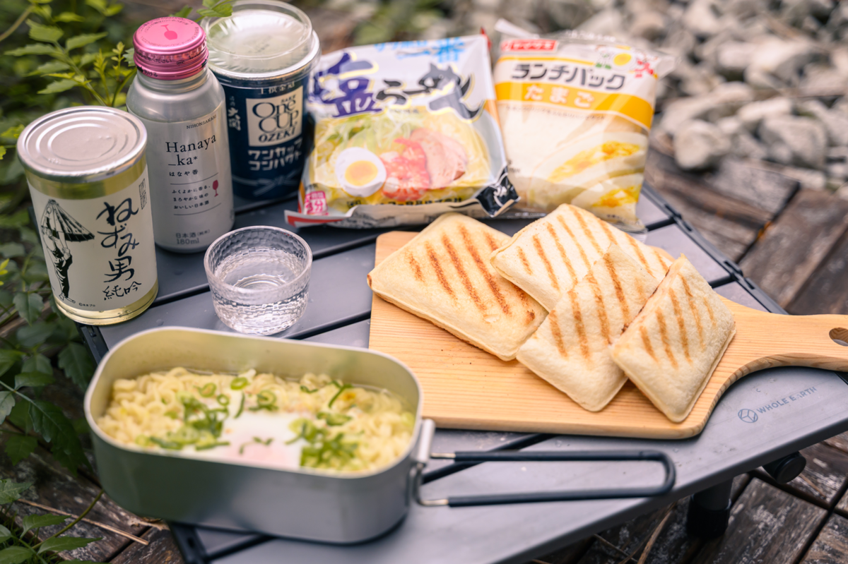 キャンプ飯とカップ酒の日本酒