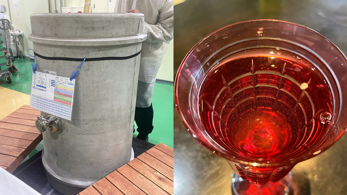 日本酒用コンクリートバレルとコンクリートバレル仕込み日本酒