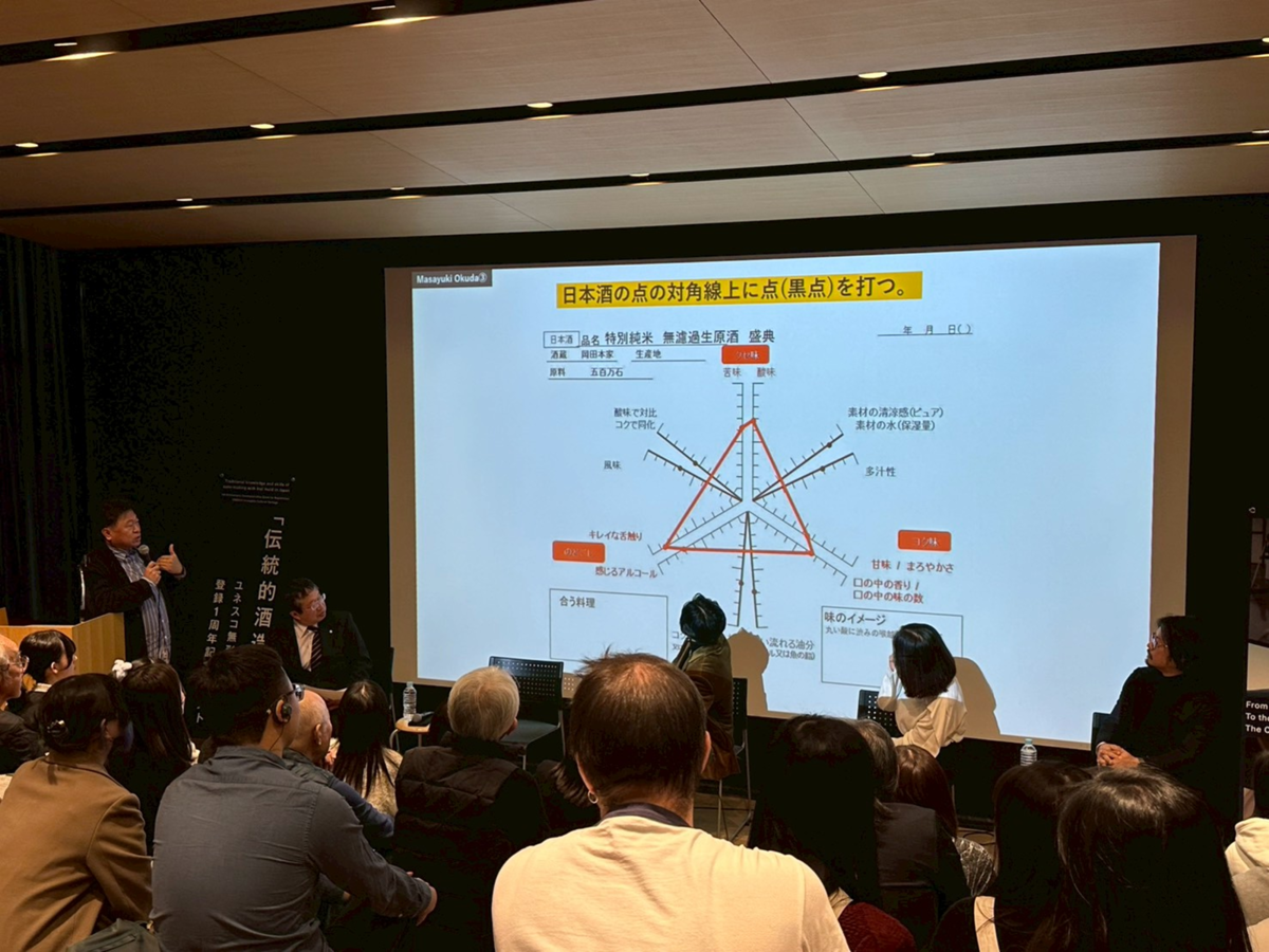 資料を使って説明する男性