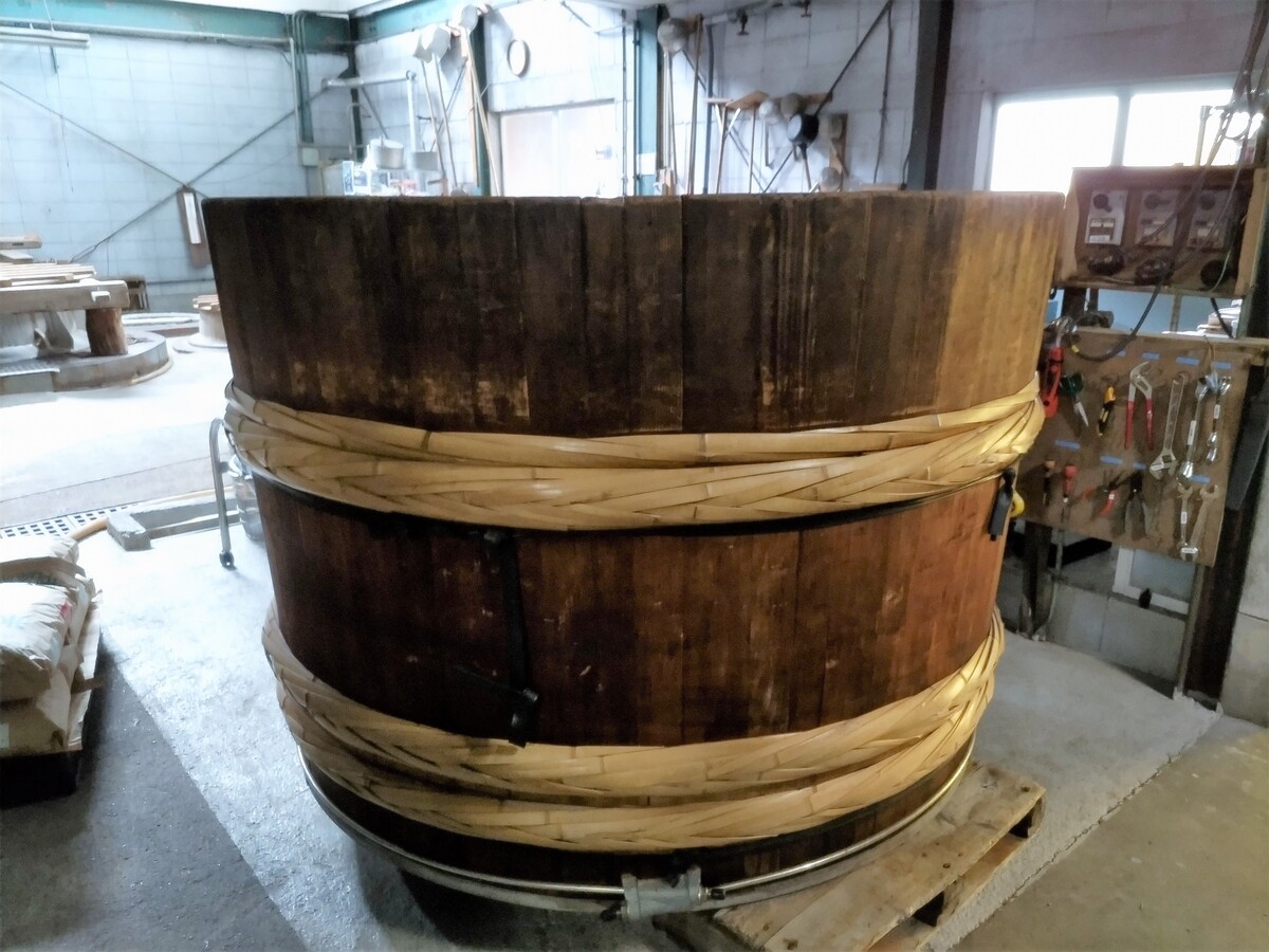 big wooden bucket